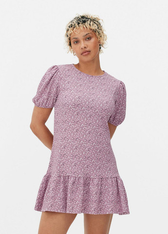 Рожево-лілова кежуал сукня кльош Primark з квітковим принтом