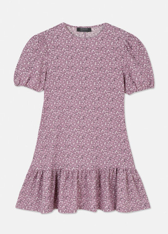 Рожево-лілова кежуал сукня кльош Primark з квітковим принтом