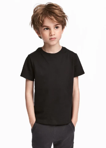 Черная летняя футболка H&M