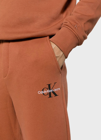 Светло-коричневые спортивные демисезонные джоггеры брюки Calvin Klein Jeans