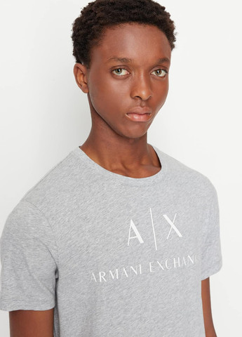 Светло-серая футболка Armani Exchange