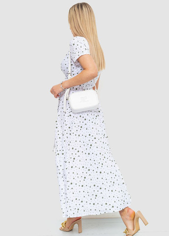 Білий кежуал сукня на запах Ager в горошок