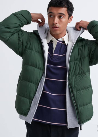 Зеленая демисезонная куртка Uniqlo