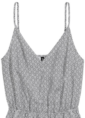 Комбинезон H&M комбинезон-шорты геометрический серый кэжуал вискоза