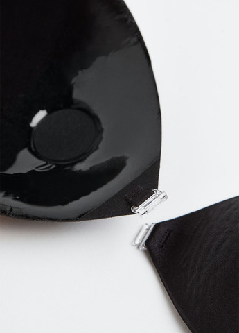 Чёрный невидимка бюстгальтер H&M без косточек полиамид
