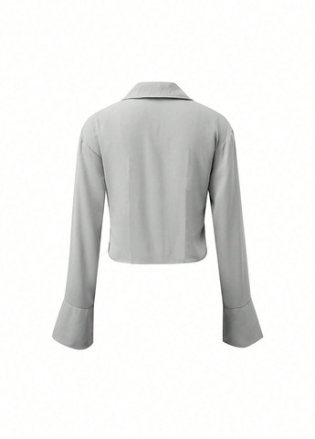 Світло-сіра блуза SHEIN