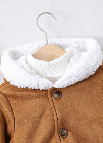 Светло-коричневое демисезонное Пальто однобортное SHEIN