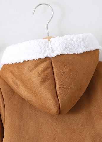 Светло-коричневое демисезонное Пальто однобортное SHEIN