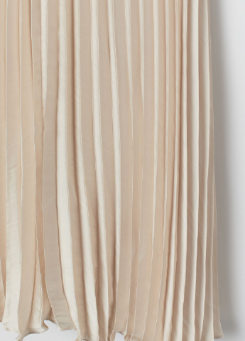 Светло-бежевая кэжуал однотонная юбка H&M плиссе