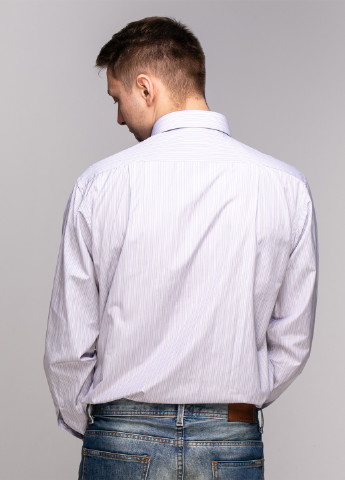 Лиловая кэжуал рубашка в полоску Brianze