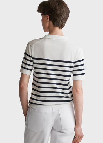 Цветная женская футболка-поло Gant в полоску