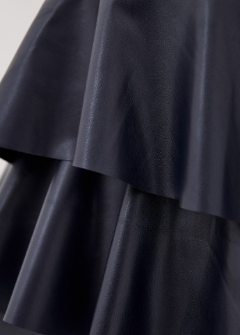 Темно-синяя кэжуал однотонная юбка Luzana а-силуэта (трапеция)