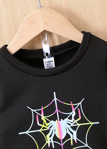 Чорний демісезонний костюм (світшот, штани) брючний SHEIN