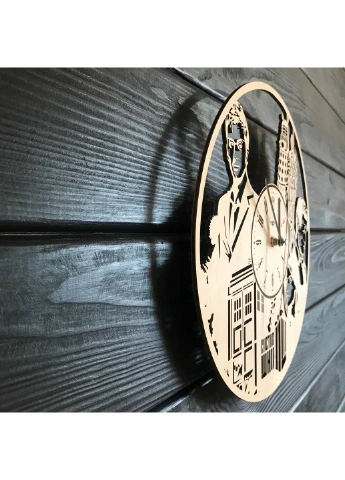 Годинник настінний з лазерним гравіюванням «Доктор Хто» 7Arts (253566806)