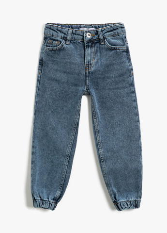Джинси KOTON джогери однотонні сині джинсові бавовна