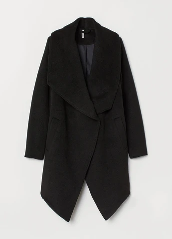 Чорне демісезонне Пальто однобортне H&M