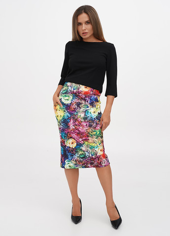Разноцветная кэжуал цветочной расцветки юбка Laura Bettini карандаш