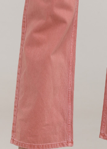 Темно-розовые демисезонные прямые джинсы Weekday