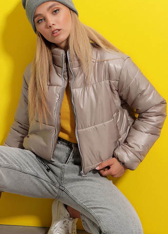 Бронзовая демисезонная куртка Trend Alacati Stili
