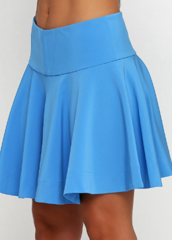 Синяя кэжуал однотонная юбка DKNY клешированная