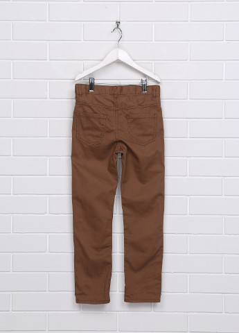 Коричневые джинсовые демисезонные брюки прямые H&M