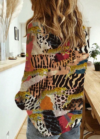 Коричнева блуза SHEIN
