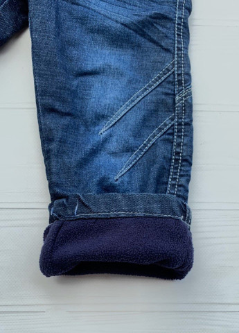 Темно-синие зимние джинсы на флисе Yuke