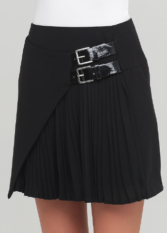 Черная кэжуал однотонная юбка Morgan а-силуэта (трапеция)