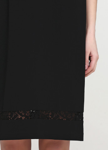 Черное кэжуал платье а-силуэт Etam однотонное