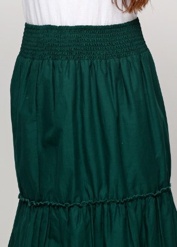 Зеленая кэжуал однотонная юбка Zero а-силуэта (трапеция)