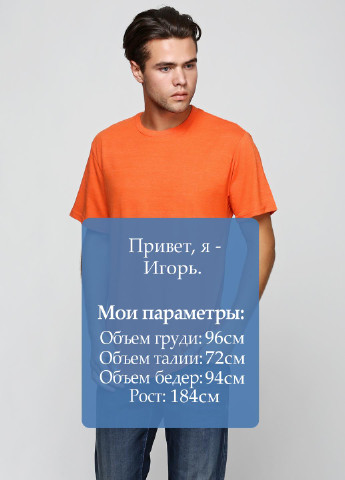 Оранжевая летняя футболка Blue 84