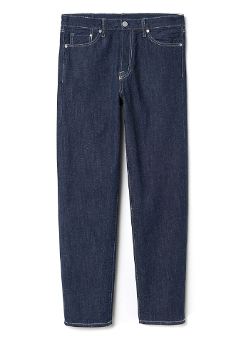 Джинси H&M прямі однотонні темно-сині джинсові