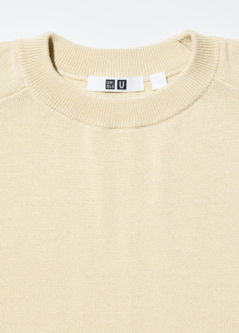 Бежевый свитшот Uniqlo однотонный без декора (296802939)