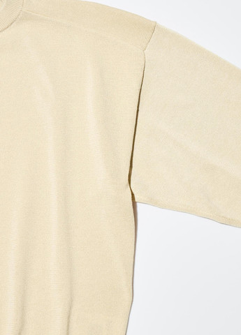 Бежевый свитшот Uniqlo однотонный без декора (296802939)