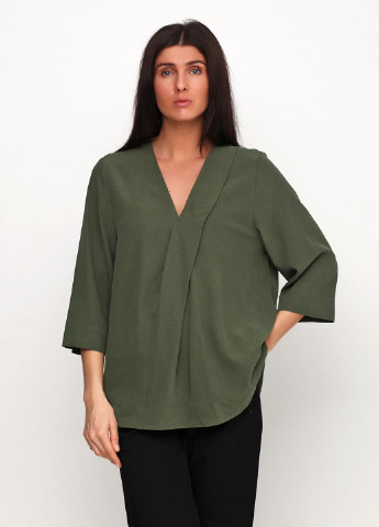 Оливковая (хаки) демисезонная блуза Cos