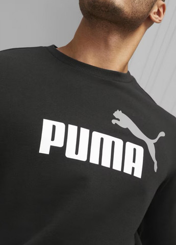 Світшот Puma - Прямий крій логотип чорний кежуал бавовна - (293151330)