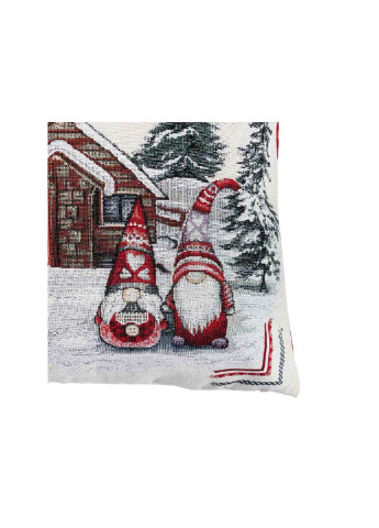 Наволочка декоративная Snowfall Три гнома возле домика 45х45 см Серая (23404) Прованс (254008082)