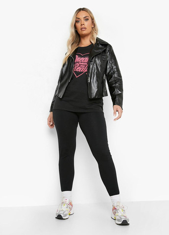 Чорна демісезонна куртка косуха Boohoo