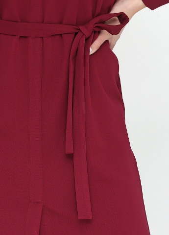 Бордовое кэжуал платье короткое Florens однотонное