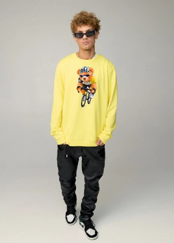 Жовтий світшот чоловічий oversize /no flis/ YAPPI (252259060)