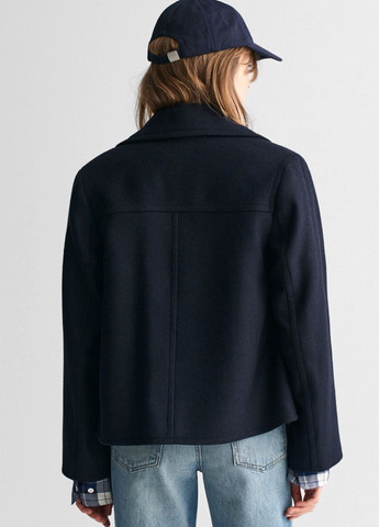 Синее демисезонное Пальто двубортное Gant