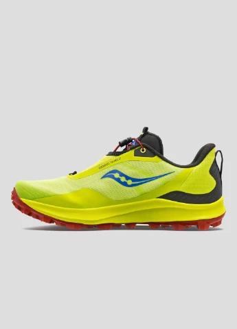 Желтые всесезонные лимонные текстильные беговые кроссовки peregrine 12 st Saucony