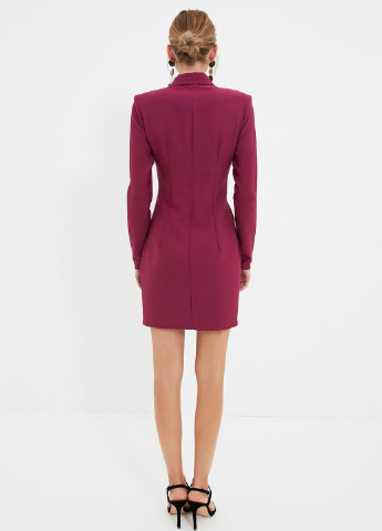 Бордовое кэжуал платье футляр Trendyol