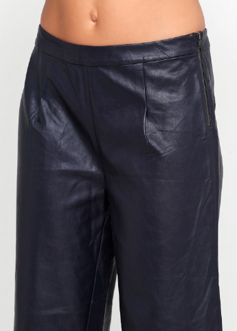 Темно-синие кэжуал демисезонные прямые брюки Aaiko