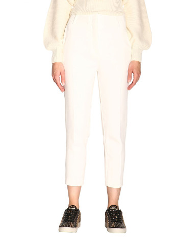 Белые кэжуал демисезонные зауженные, укороченные брюки Pinko