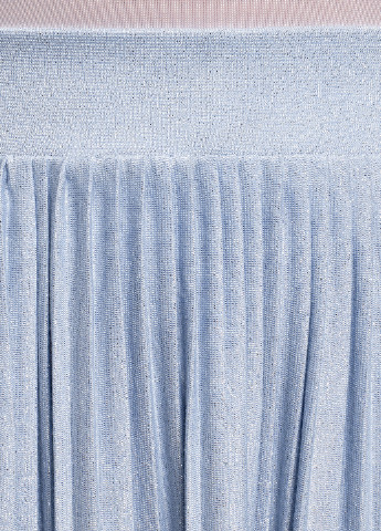 Серо-голубая кэжуал однотонная юбка Oodji плиссе