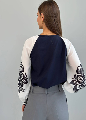 Чорно-біла блуза No Brand