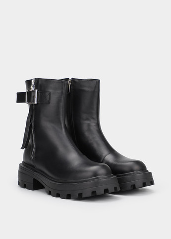 Осенние ботинки Braska с пряжкой, с молнией, на тракторной подошве