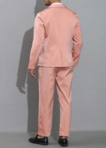 Світло-рожевий демісезонний костюм (піджак, штани) брючний SHEIN