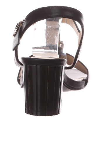 Черные босоножки MaiNelin с ремешком с металлическими вставками